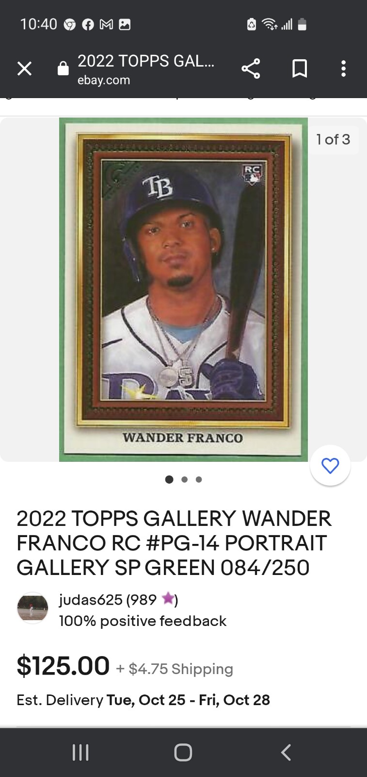 Wander Franco baseball card green 100