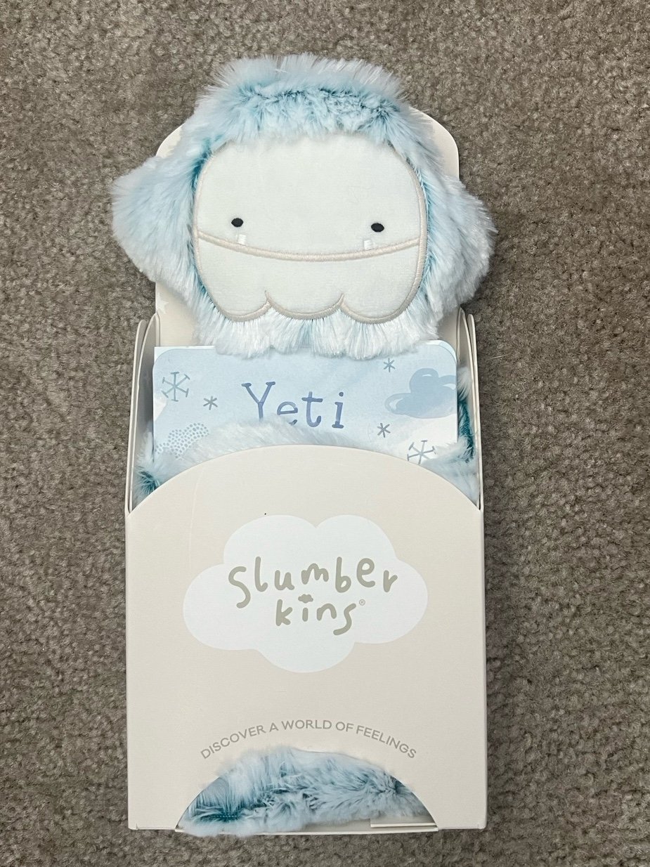 Slumberkins Rare NIB Ice Blue Yeti Snuggler