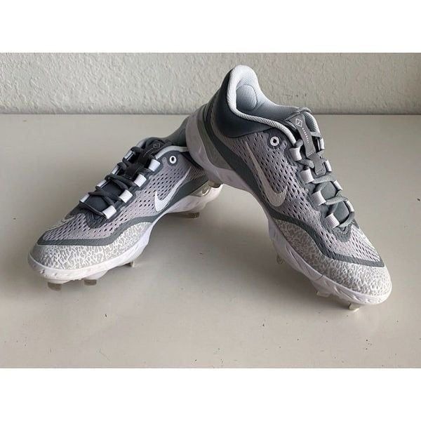 Nike Alpha Huarache Elite 4 Low White Wolf Grey DJ6521-012 Men’s Size 8 Cleats