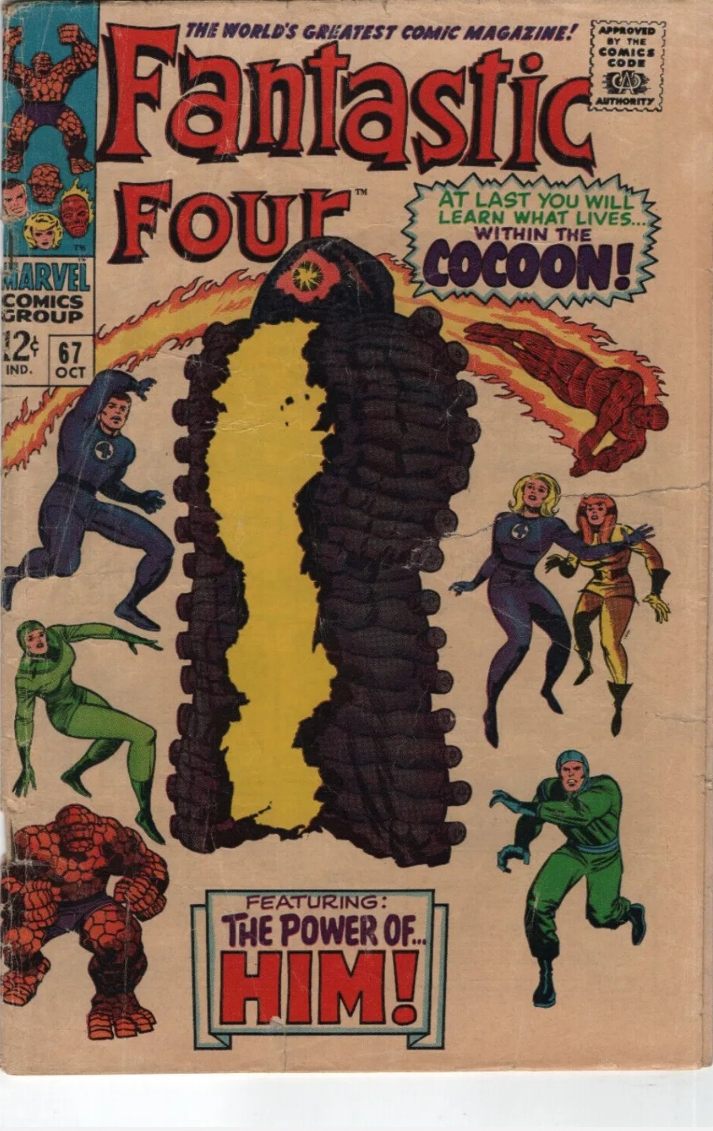 Fantastic Four #67 1st Appearance Him Adam Warlock Marvel Comics 1967