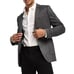 ASOS Design Super Skinny Jersey Blazer in Charcoal, Size 36R