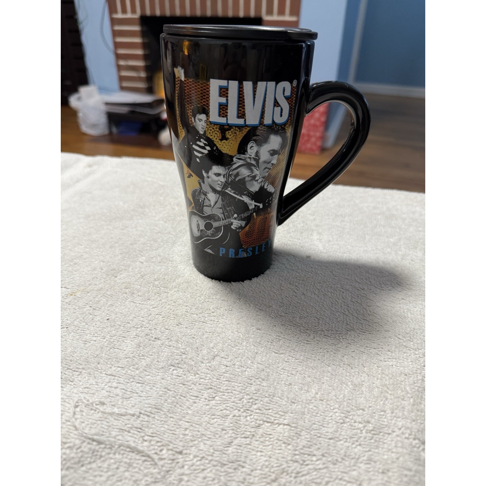 Elvis Presley Travel Mug Ceramic with Lid Vintage