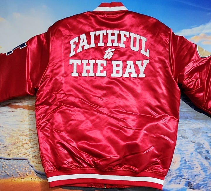 LIKE NEW MENS (LARGE) 49ers Mitchell & Ness Faithful to the Bay