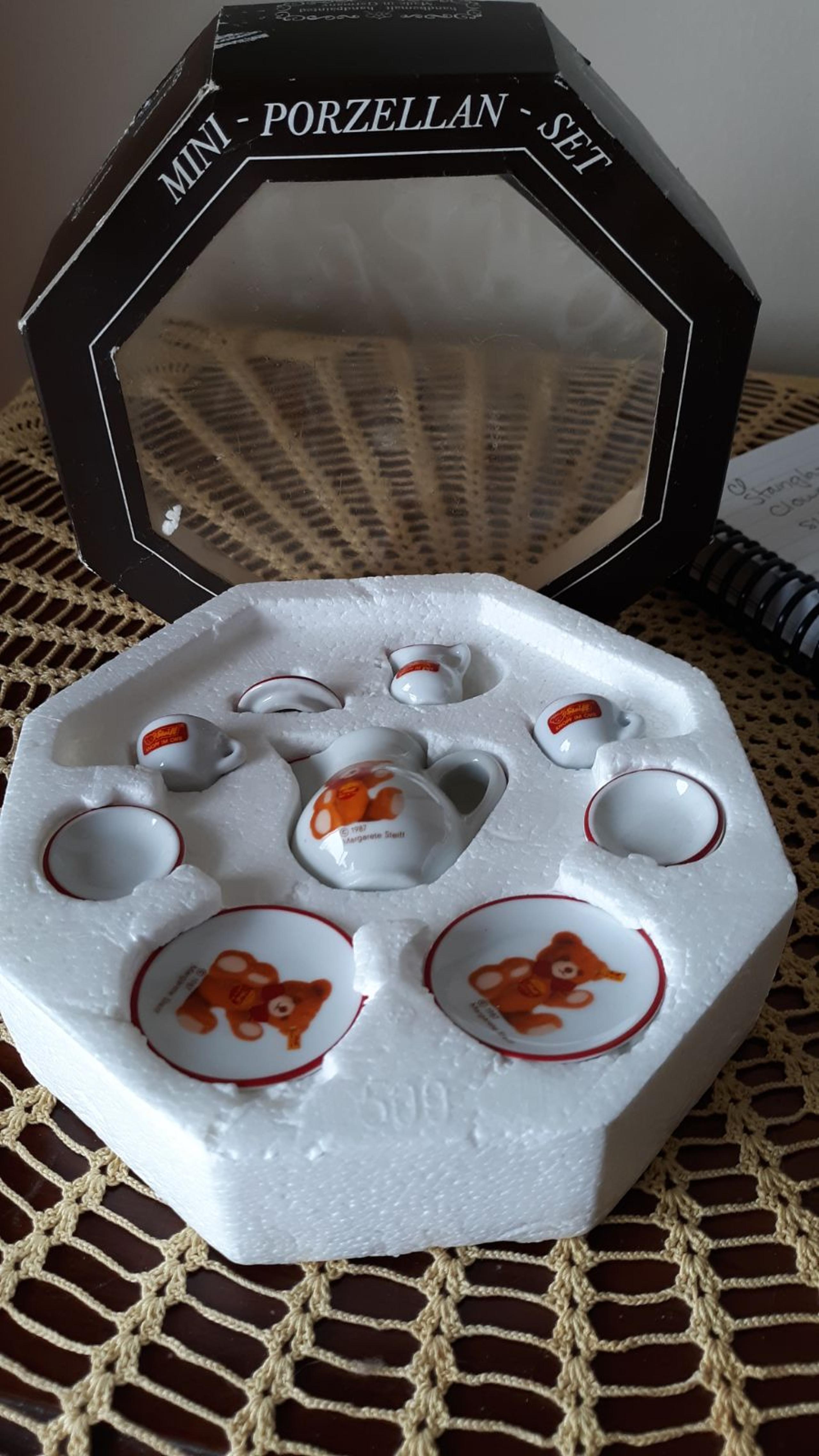 Vintage Steiff mini Porcelain tea set