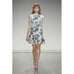 Women Size 2 Rebecca Taylor Enchanted Gardens Drop-Waist Floral-Print Mini Dress