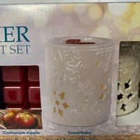 Candle Wax Warmer Scent Sationals White Snowflake With 3 Wax Scents Electric
