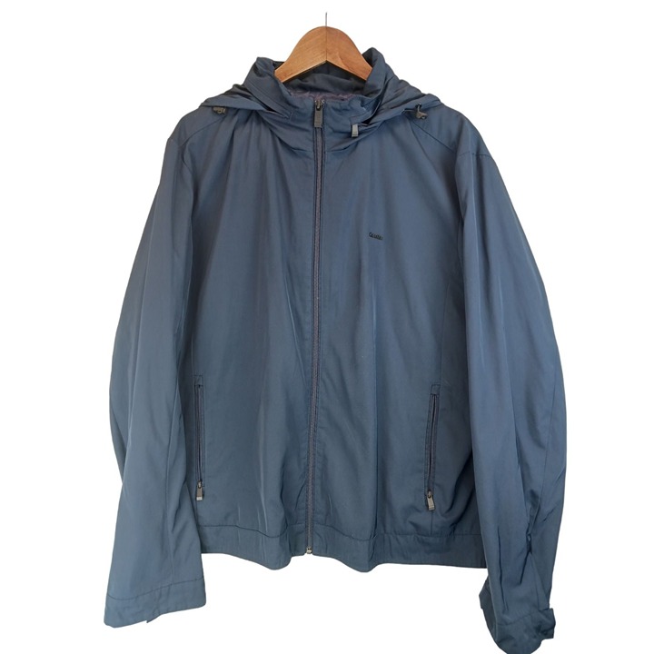 Calvin Klein Men's Classic Midweight Rollaway Stand Collar Jacket 2XL Navy Blue