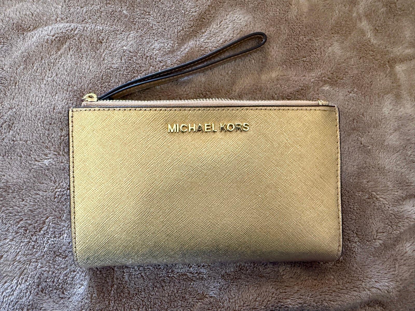Michael Kors Adele gold wristlet