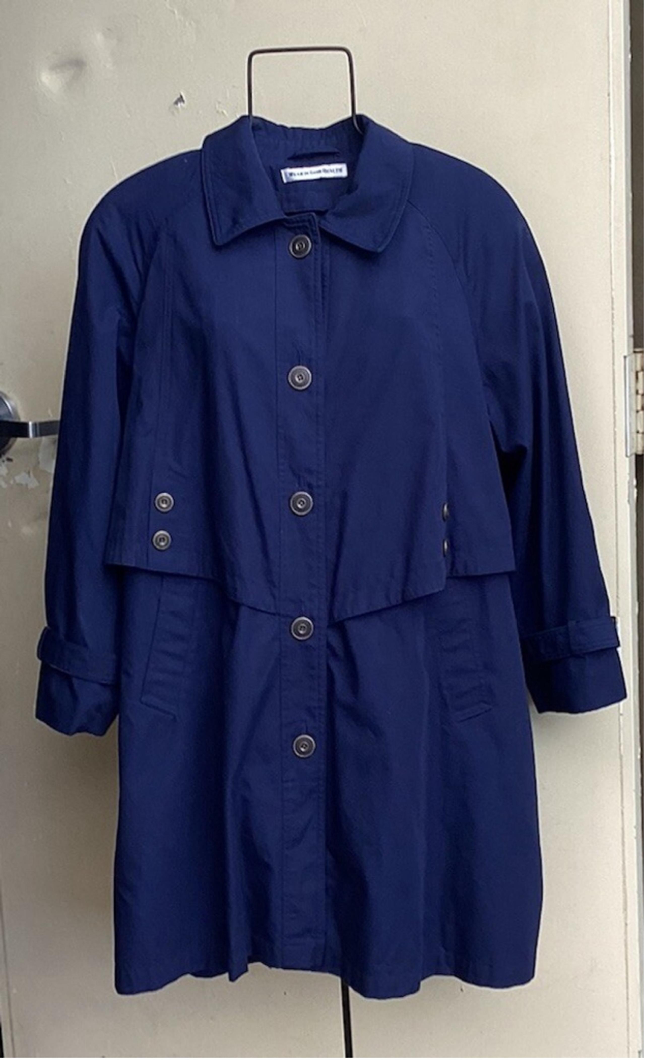Misty Harbor Rain Jacket Trench Coat Navy Womans 12P Missing Hood & Extra Liner
