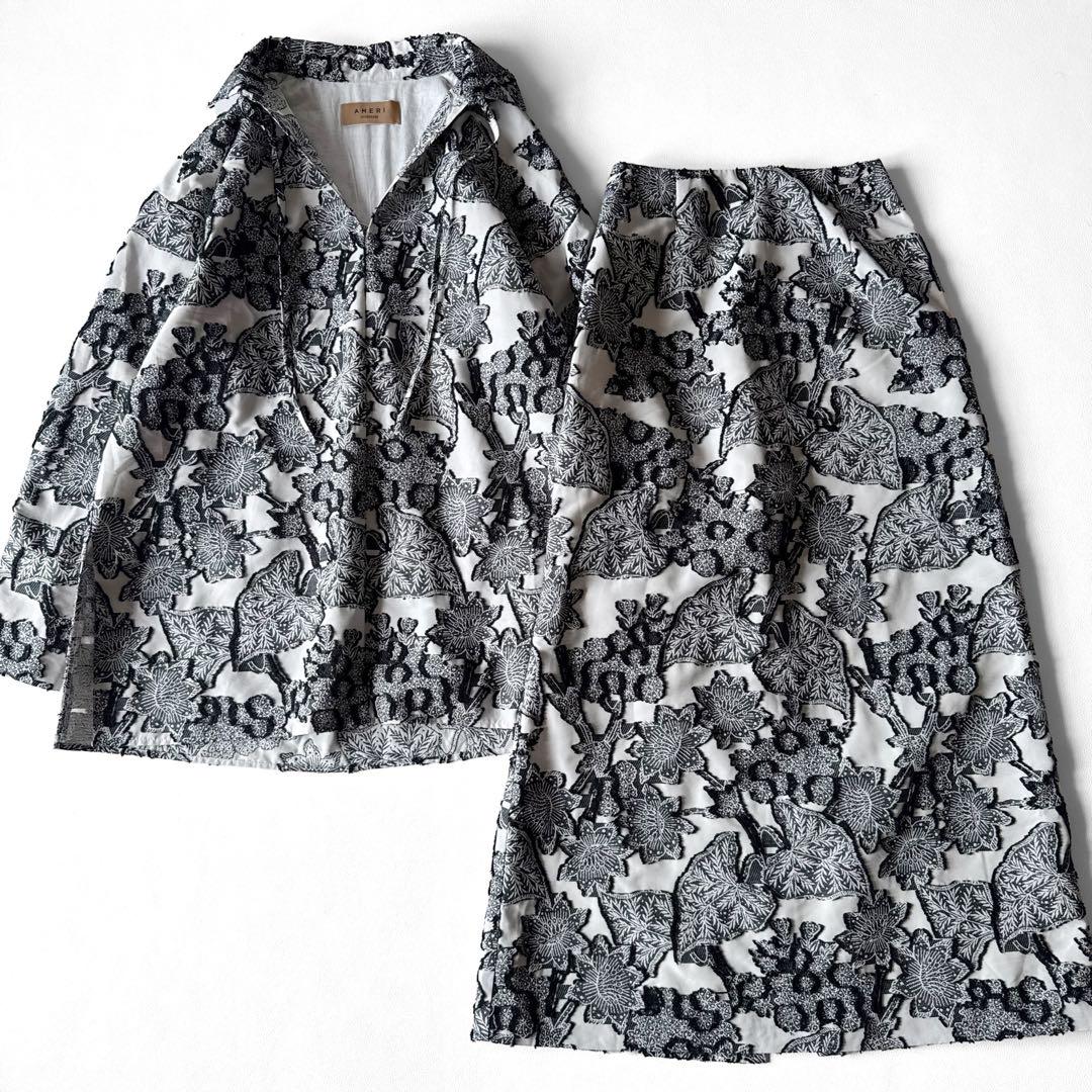 Ameri UND BOTANICAL JACQUARD BLOUSE Skirt