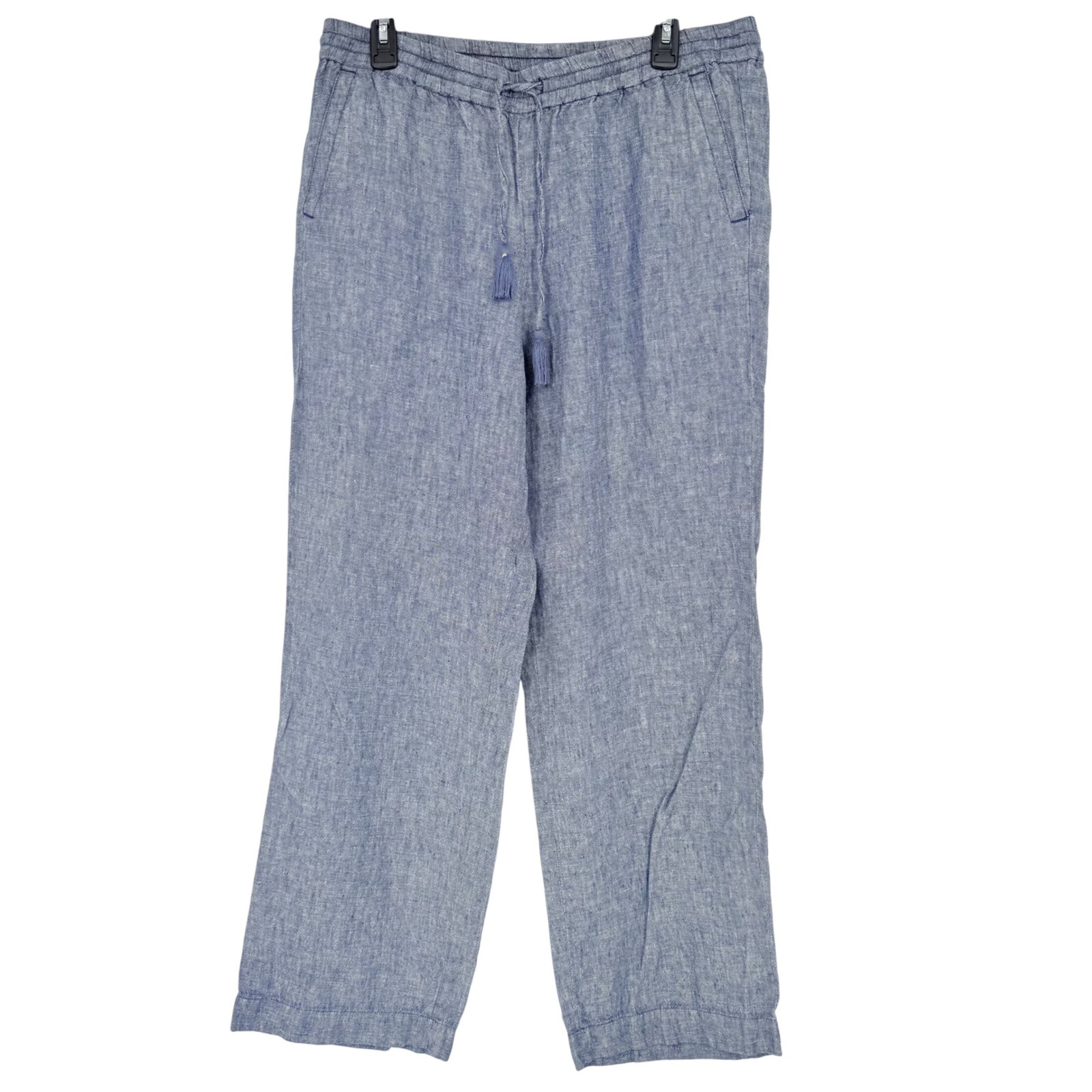 Talbots Linen Drawstring Wide-Leg Pants Women's Size 12