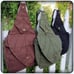 Leaf Bag Backpack Book Messenger Purse ~ Green Brown Black Canvas ~ Elven Forest