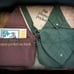 Leaf Bag Backpack Book Messenger Purse ~ Green Brown Black Canvas ~ Elven Forest
