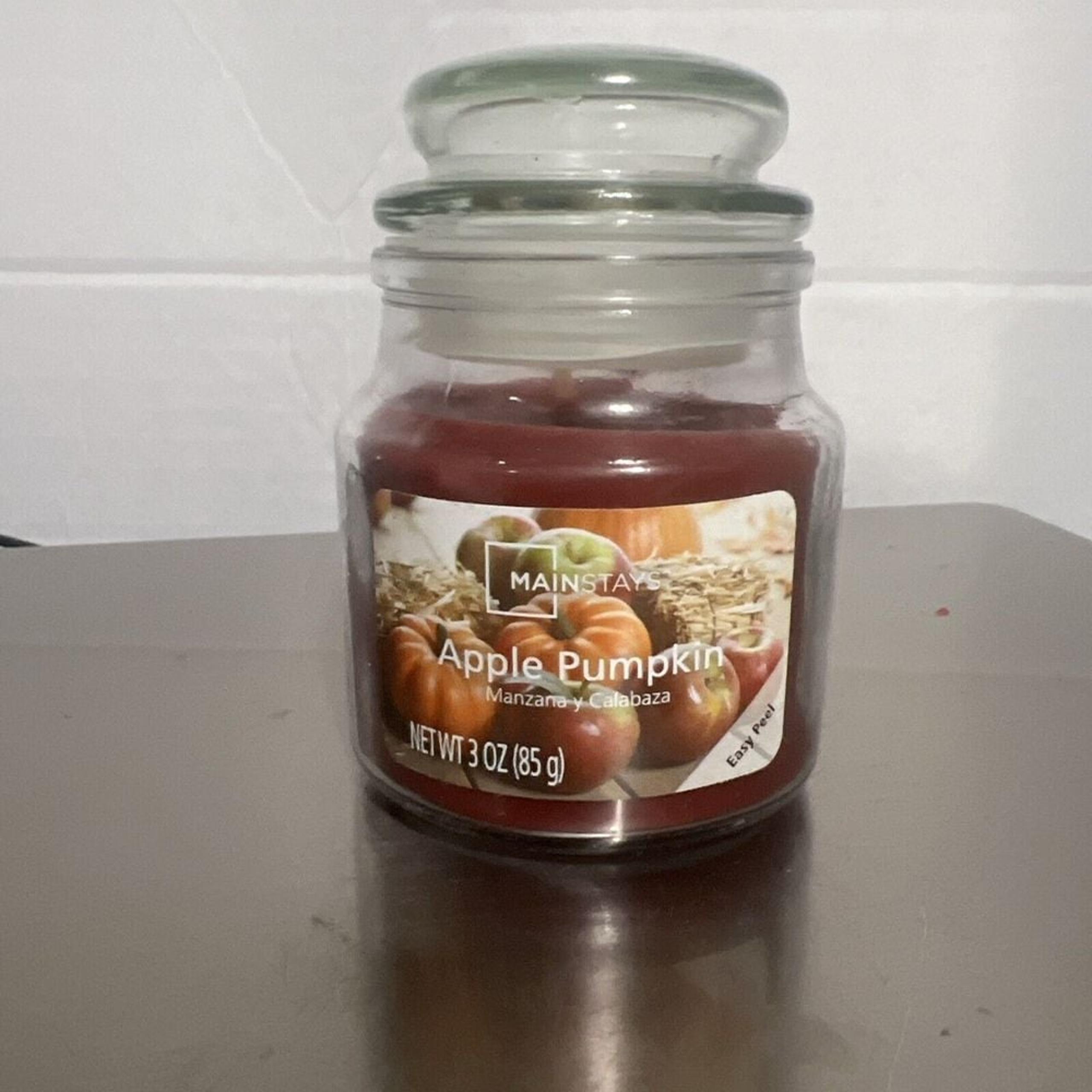 Apple Pumpkin 3 oz Small JAR CANDLE Mainstays SOY WAX Single Wick Candle