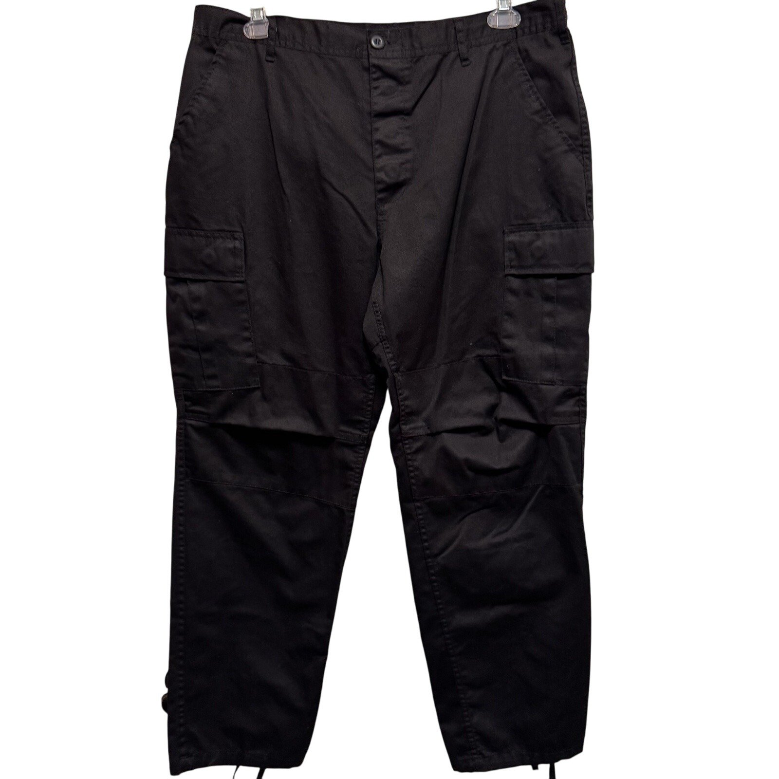 Rothco BDU Pants Military Black Cargo Tactical Utility Pockets Men's Size Large