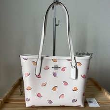 Coach Small City Tote with Snail Print