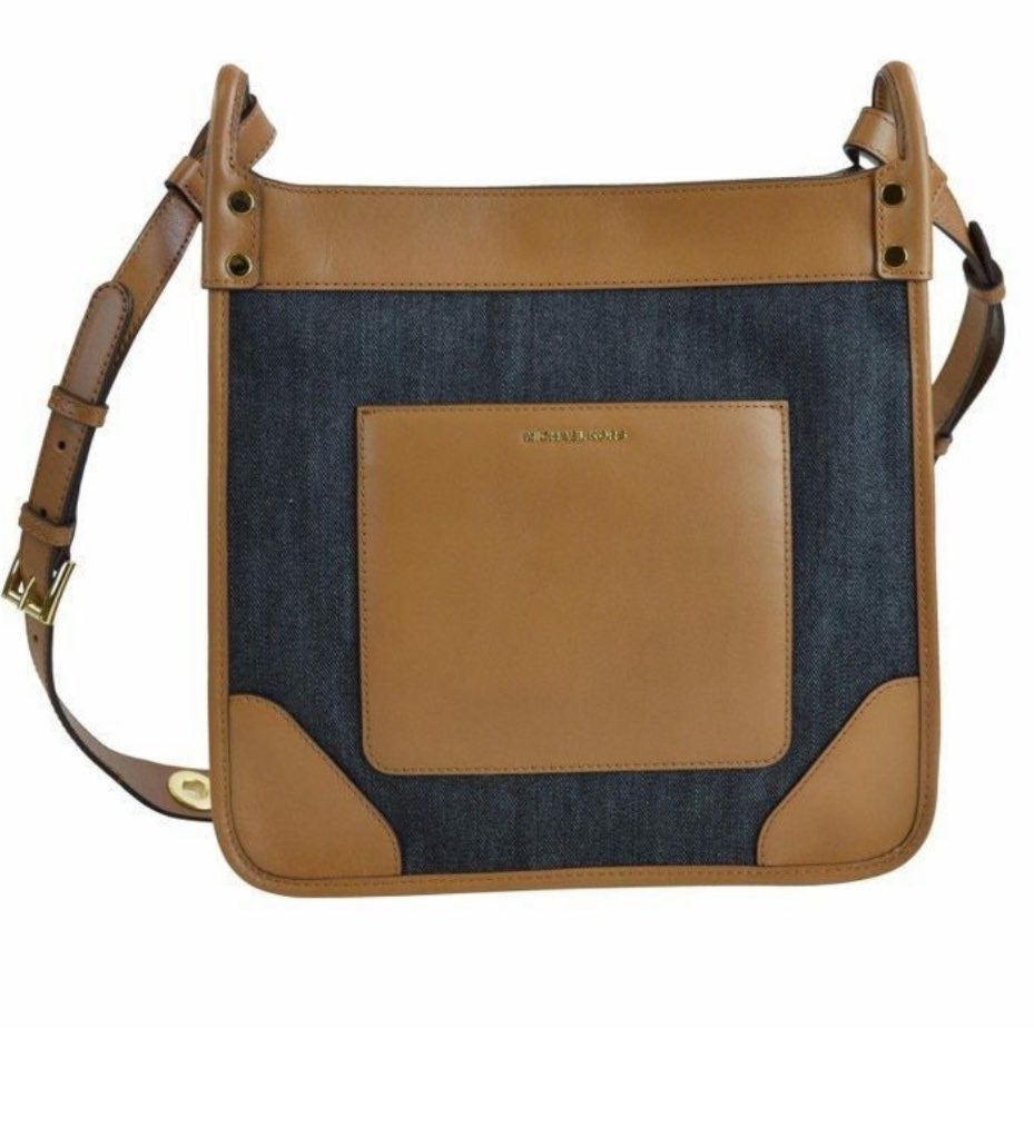 Michael Kors Sullivan Large North South Leather Messenger Bag, Dark Denim