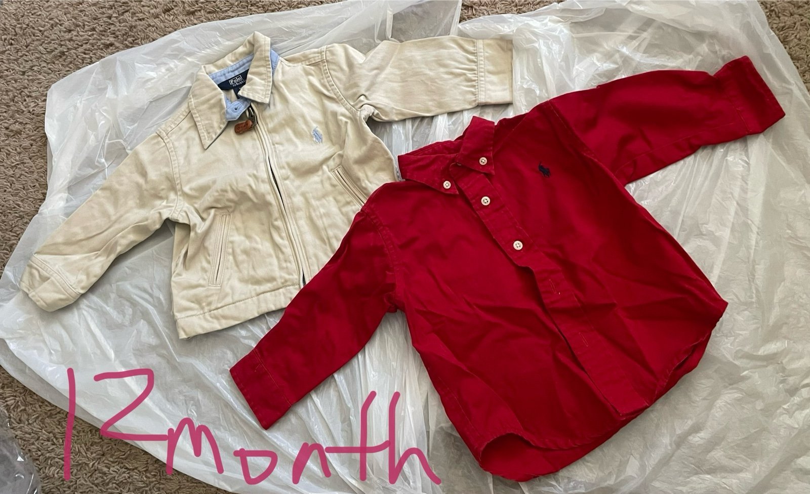 Ralph Lauren boys jacket and shirt 12 months
