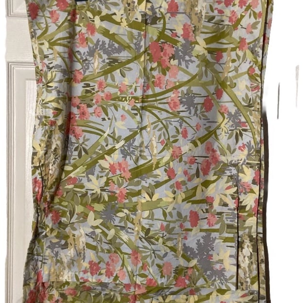 Pottery Barn Floral Watercolor Standard Cases Blue Green Pink 100% Cotton Set 2
