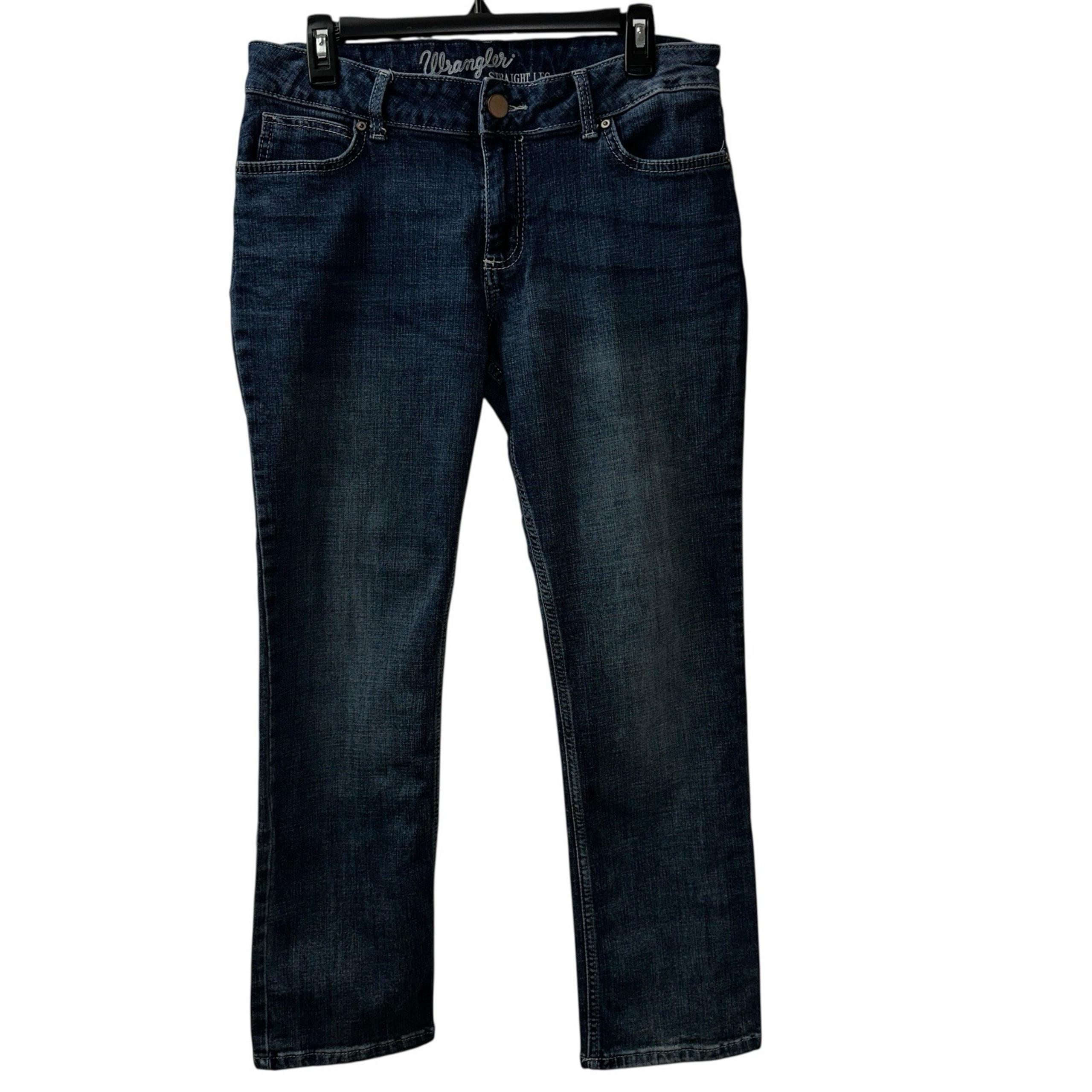 Wrangler Straight Leg Denim Blue Jeans Womens Size 11/30