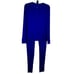 SKIMS Cotton Rib Long Sleeve Henley + Leggings Set Cobalt Large