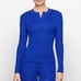 SKIMS Cotton Rib Long Sleeve Henley + Leggings Set Cobalt Large