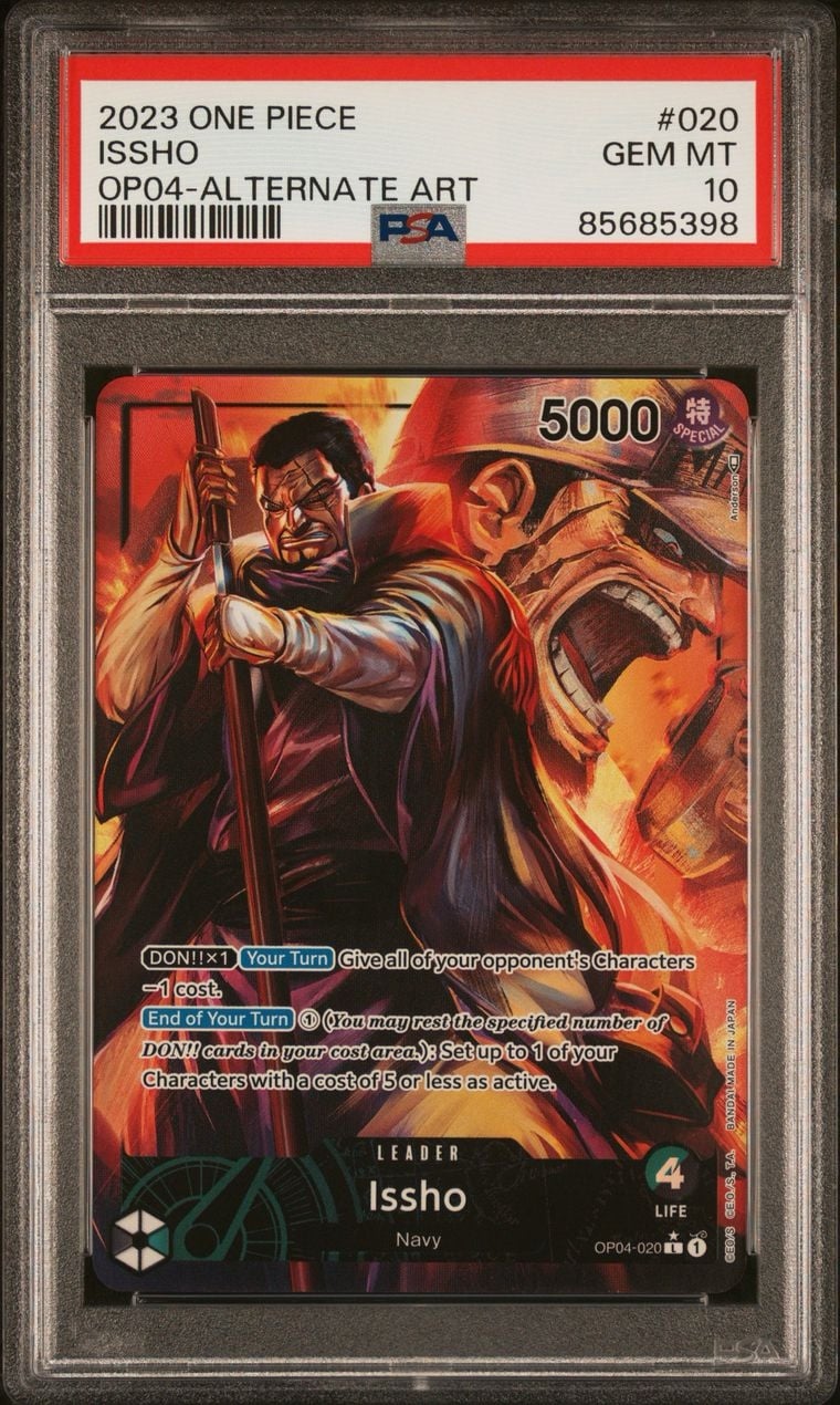 2023 Issho Leader OP04-020 Kingdoms Of Intrigue One Piece PSA 10