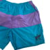 Vintage 80s Converse Magic Johnson Collab L Teal Purple Swim Lined Trunks Shorts