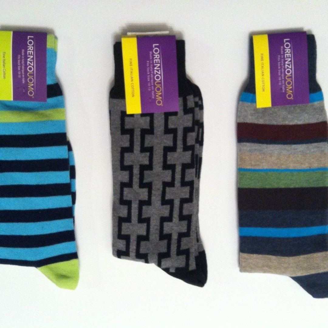 3 LORENZO UOMO MEN'S NEW COTTON BLEND DRESS SOCKS FIT SHOE SIZE: 7-13