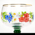 Wine Goblet Romer Cup Stemware Glasses Ribbed Stem Alpine Flowers France Vintage