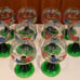 Wine Goblet Romer Cup Stemware Glasses Ribbed Stem Alpine Flowers France Vintage