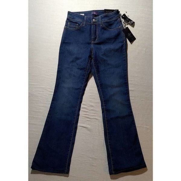 NWT NYJD BILLIE MINI BOOTCUT JEANS SIZE 0 DARK WASH