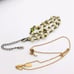 Vintage Dainty Rose Necklace & Green Pearl Necklace