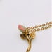 Vintage Dainty Rose Necklace & Green Pearl Necklace