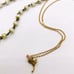 Vintage Dainty Rose Necklace & Green Pearl Necklace