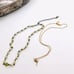 Vintage Dainty Rose Necklace & Green Pearl Necklace