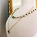 Vintage Dainty Rose Necklace & Green Pearl Necklace