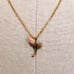 Vintage Dainty Rose Necklace & Green Pearl Necklace