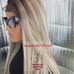 Ash blonde brown root lace front wig