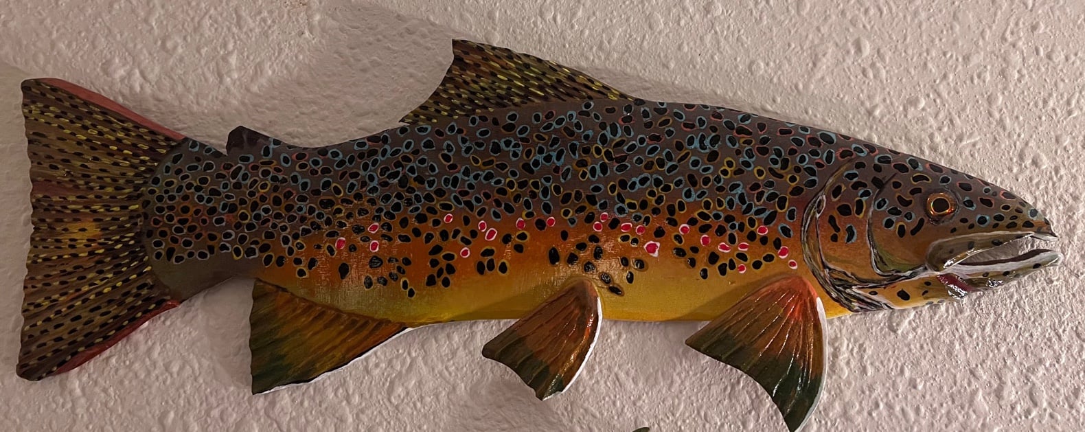 Western Brown Trout Carving, Right Face, 20 inch X 3/8, Ready to ship