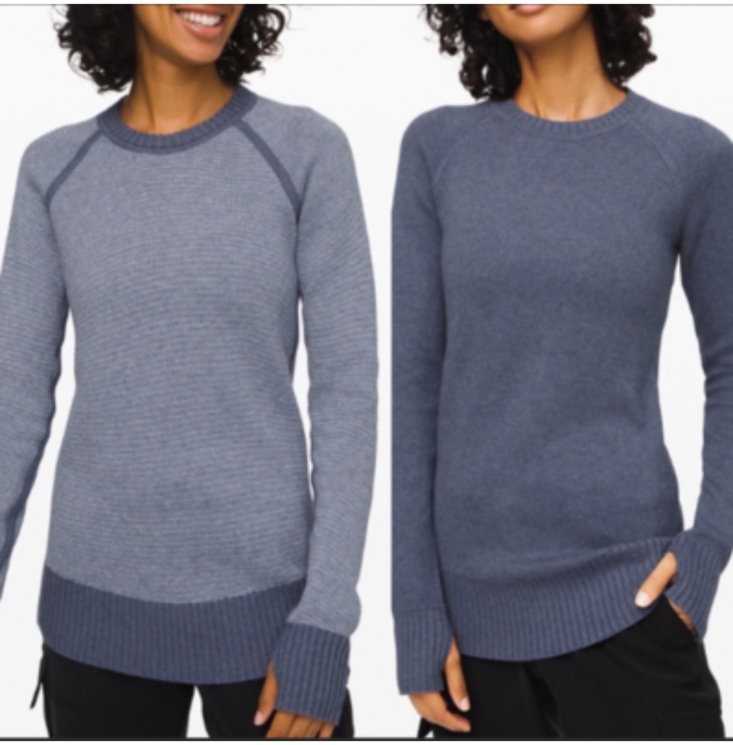 Lululemon Athletica Blue Crew
Neck Sweaters Reversible