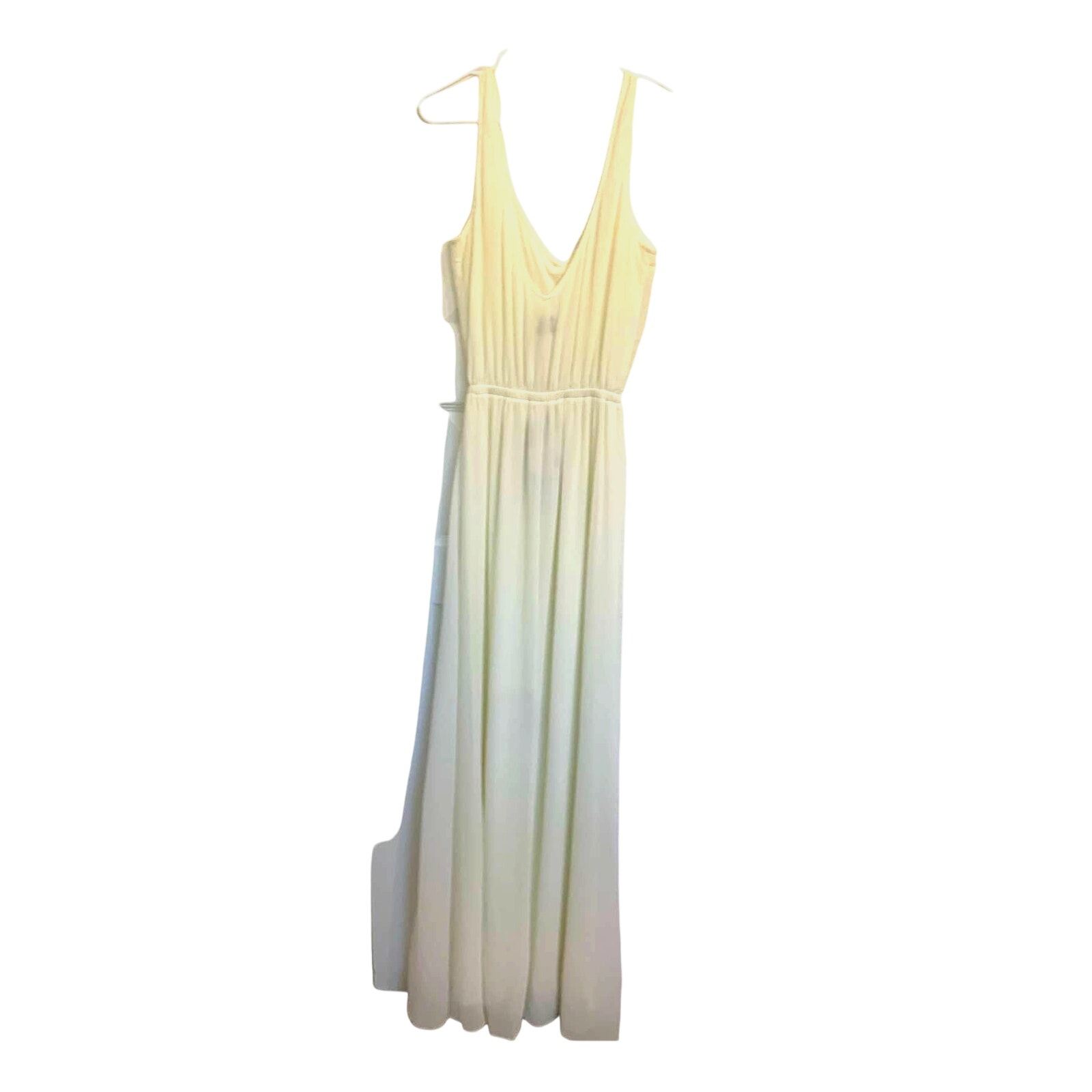 NWT Show Me Your MuMu Maxi Dress Formal Small Ivory Kendall Chiffon Wedding