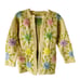 VTG 1950s Womens Small Rainbow Floral All Over Crewel Stitched Cardigan Sweater
