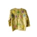 VTG 1950s Womens Small Rainbow Floral All Over Crewel Stitched Cardigan Sweater