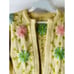 VTG 1950s Womens Small Rainbow Floral All Over Crewel Stitched Cardigan Sweater
