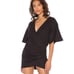 NWT Lovers + Friends Revolve Thaylise Black Linen Mini Short Dress Size Medium