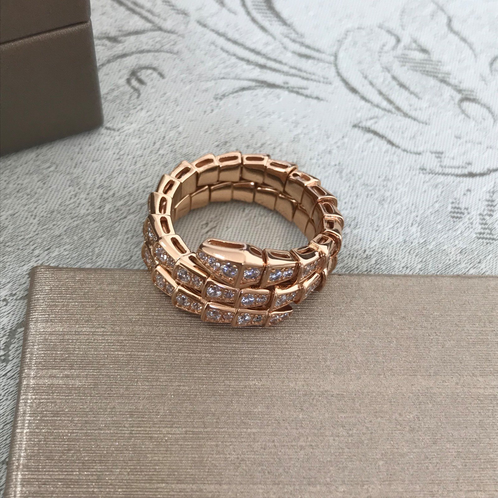 Ring Au750 Size 8 Diamond 18K Rose Gold M