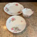 Shelley “Stocks” teacup-saucer-dessert plate England