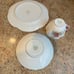 Shelley “Stocks” teacup-saucer-dessert plate England