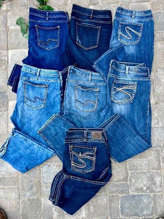Silver Suki bootcut, cropped and Sam jeans plus size 24 or sold separately